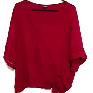 SZ L HANNAH TIE FRONT BOHO TOP